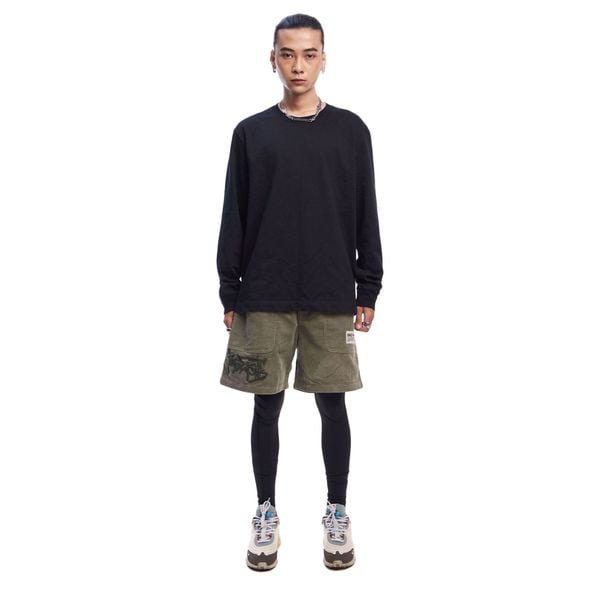 CORDUROY FATIGUE SHORTS - FOREST