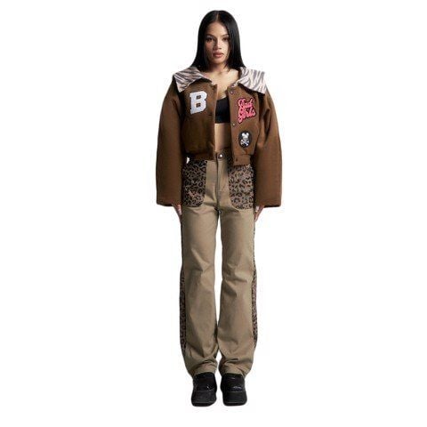 KHAKI LEOPARD PANTS