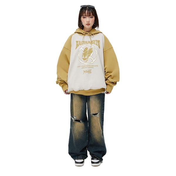 ESCAPE RAGLAN HOODIE - CARAMEL