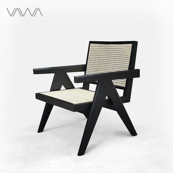 Easy-Armchair-Ghế-thư-giãn-PIERRE-JEANNERET-gỗ-mây