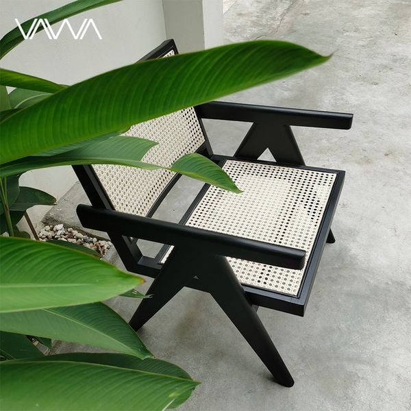 Easy-Armchair-Ghế-thư-giãn-PIERRE-JEANNERET-gỗ-mây