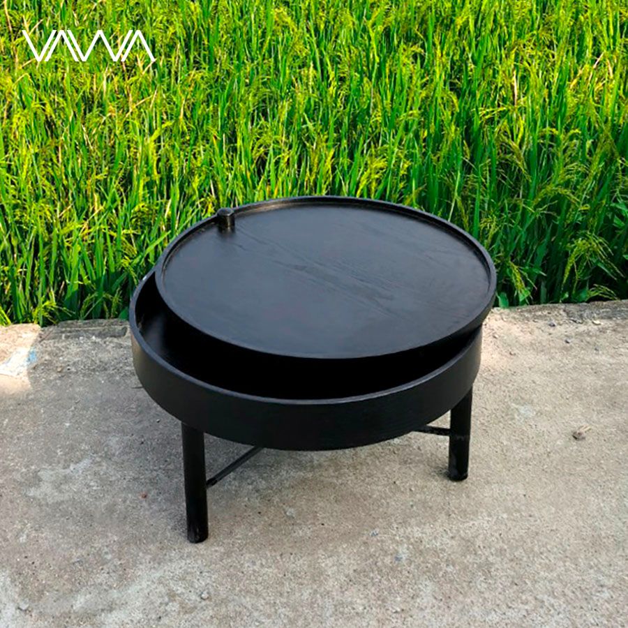  Bàn trà gỗ tròn xoay TURNING TABLE 