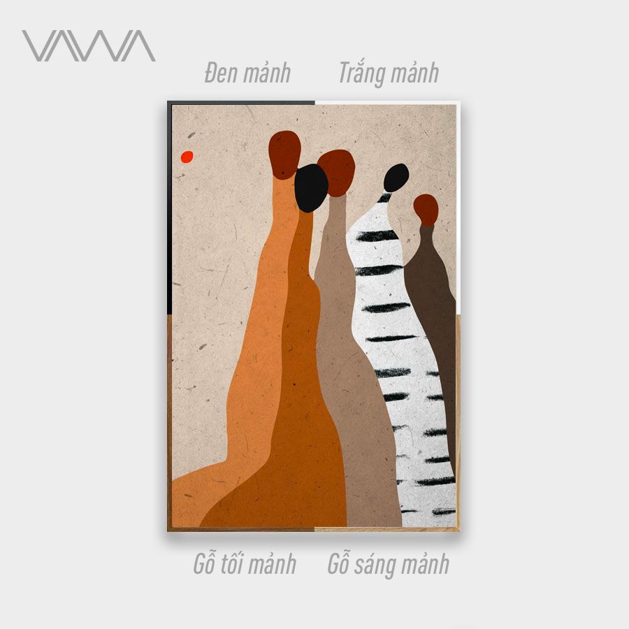  Tranh canvas tối giản Minimalist - Abstract Ethno Family Portrait 