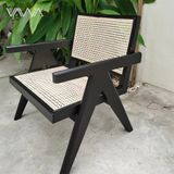  EASY ARMCHAIR - Ghế thư giãn PIERRE JEANNERET gỗ mây 