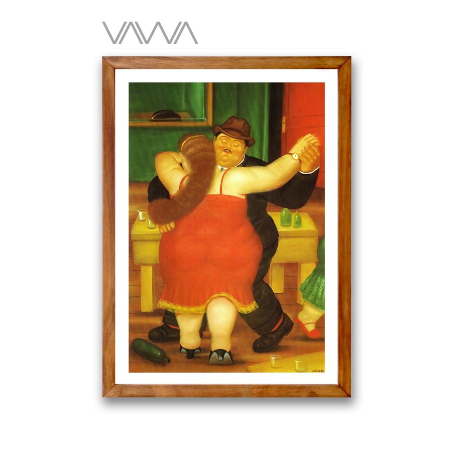  Tranh cổ điển Châu ÂU - COUPLE DANCING. Fernando Botero 