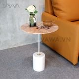  Bàn Tab sofa đẹp đá tự nhiên - Trụ thép sơn tĩnh điện - Desk Tab 