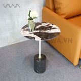  Bàn Tab sofa đẹp đá tự nhiên - Trụ thép sơn tĩnh điện - Desk Tab 