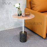  Bàn Tab sofa đẹp đá tự nhiên - Trụ thép sơn tĩnh điện - Desk Tab 