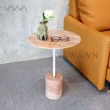  Bàn Tab sofa đẹp đá tự nhiên - Trụ thép sơn tĩnh điện - Desk Tab 