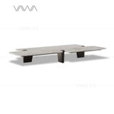  1Bàn trà sofa mặt đá tự nhiên Ý, chân thép tĩnh điện Jacob  - Minotti Jacob coffee table 