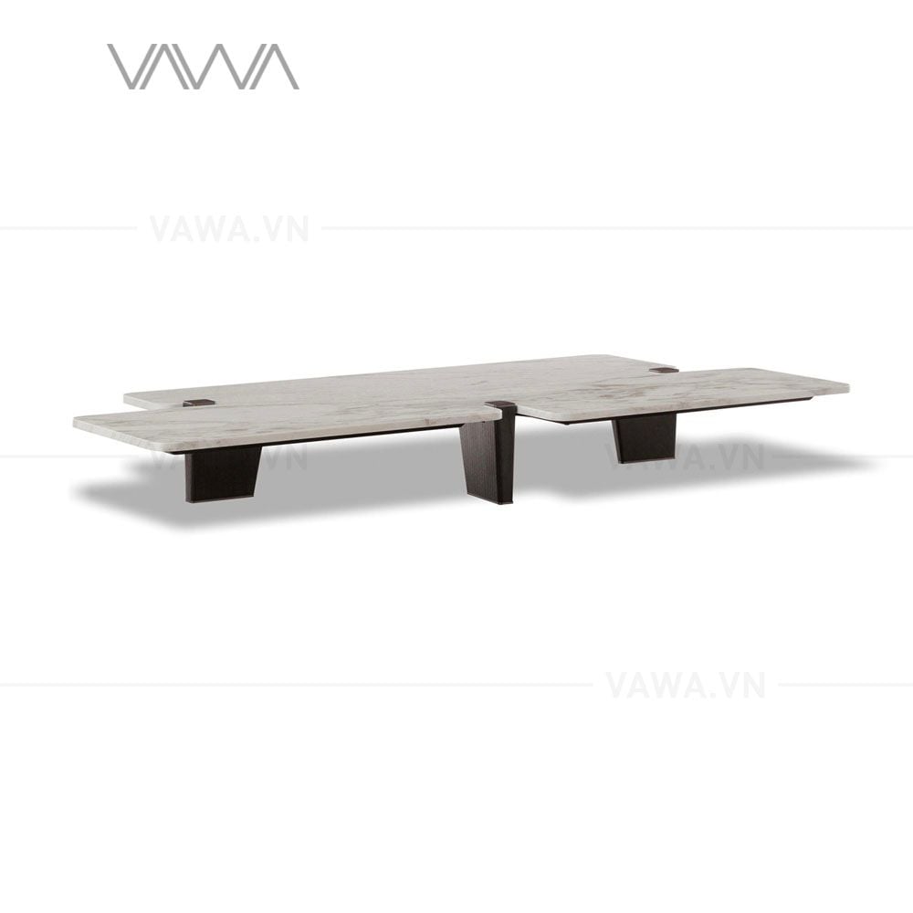  1Bàn trà sofa mặt đá tự nhiên Ý, chân thép tĩnh điện Jacob  - Minotti Jacob coffee table 