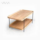  1Bàn trà sofa gỗ 2 tầng chữ nhật Humla - Humla tea table 