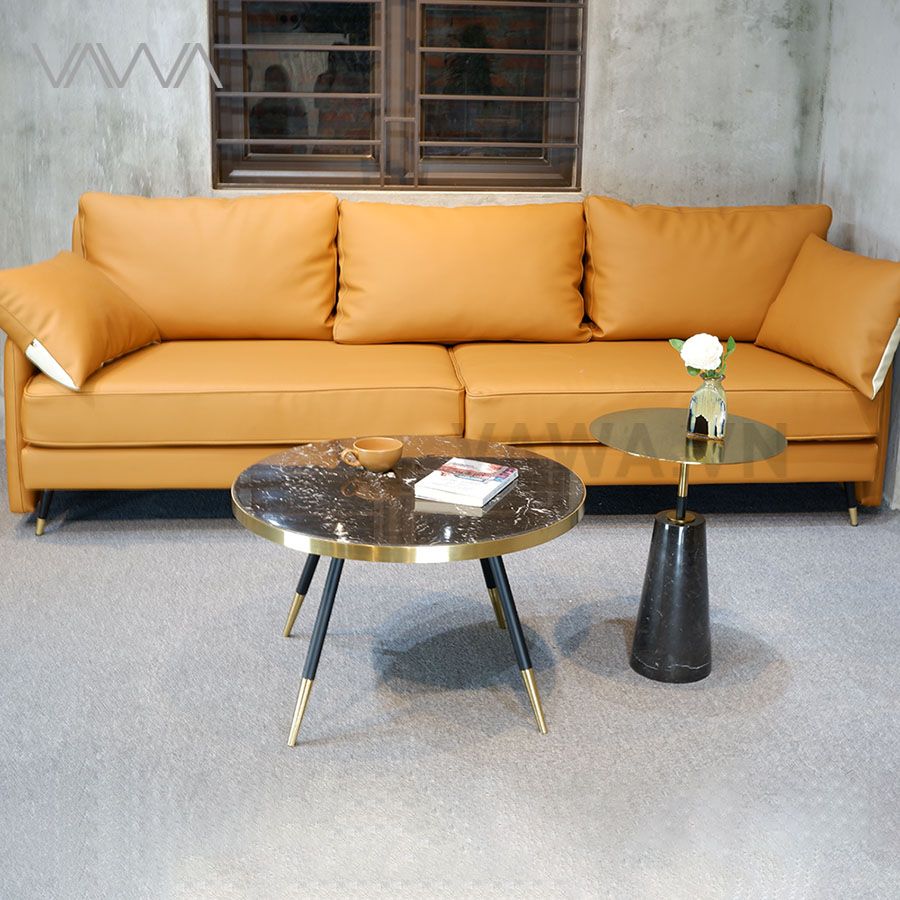  1Bàn trà sofa đẹp Circle mặt đá 