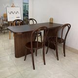  Bộ bàn ăn Rustic Ripple nan dẹt ghế Thonet 