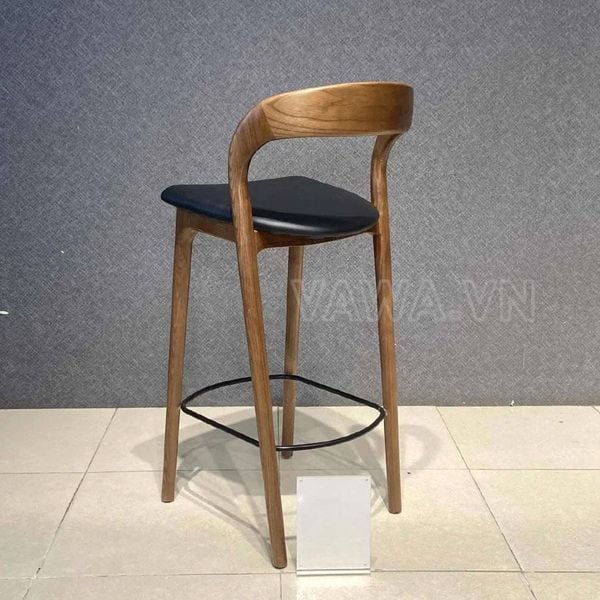 Ghế quầy bar gỗ hiện đại Neva tựa lưng