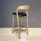 Ghế quầy bar gỗ hiện đại Neva tựa lưng 