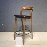  Ghế quầy bar gỗ hiện đại Neva tựa lưng 