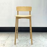  Ghế quầy bar gỗ hiện đại tựa lưng Cross 