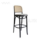  Ghế quầy bar gỗ lưng mây Thonet 