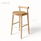  Ghế quầy bar gỗ hiện đại Moment - Ghế đẩu Bắc Âu 