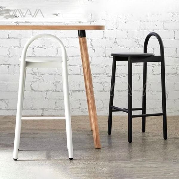 Ghế quầy bar hiện đại tối giản Bắc ÂU - Ghế bar sắt trong nhà, ngoài trời