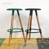  Ghế quầy bar Eames - Ghế đẩu 3 chân gỗ mặt tròn 