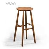  Ghế quầy bar gỗ đẹp mặt tròn OPA - Ghế đẩu bar gỗ 