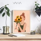  Tranh canvas tối giản Minimalist - Tranh hiện đại trừu tượng cô gái 