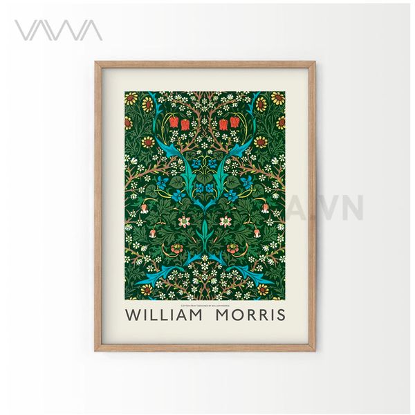 Tranh hoạ tiết cổ điển in hoa William Morris