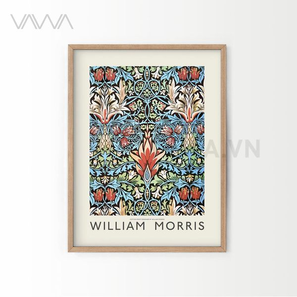 Tranh hoạ tiết cổ điển in hoa William Morris