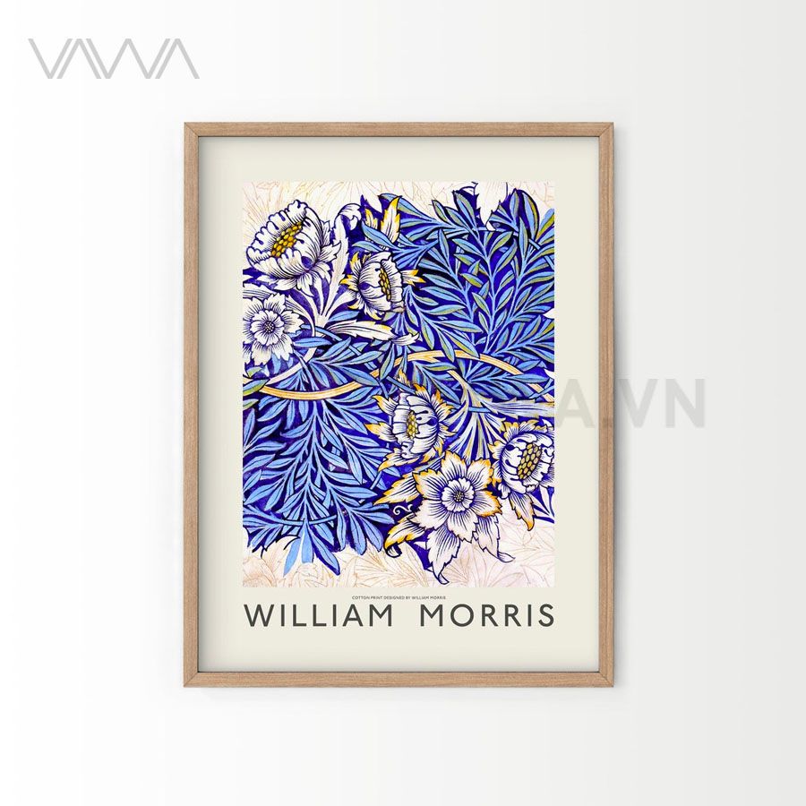  Tranh hoạ tiết cổ điển in hoa William Morris 