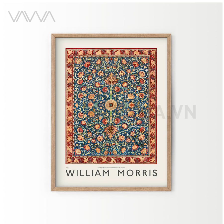  Tranh hoạ tiết cổ điển in hoa William Morris 