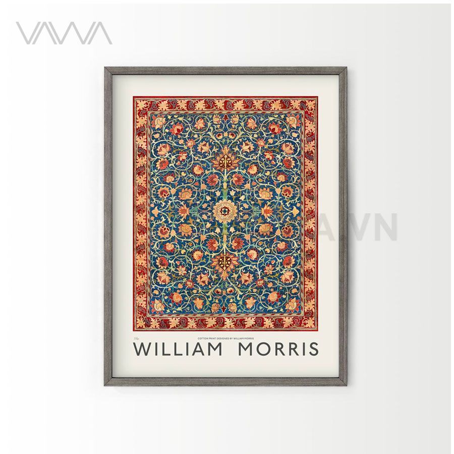  Tranh hoạ tiết cổ điển in hoa William Morris 