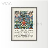  Tranh hoạ tiết cổ điển in hoa William Morris 