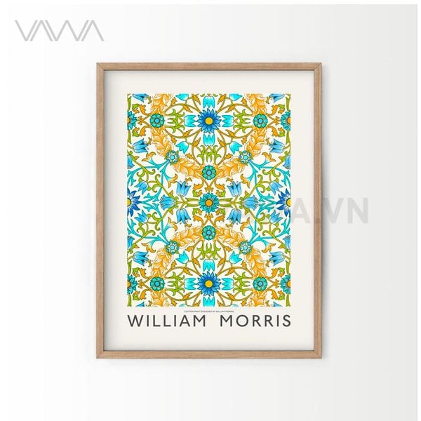 Tranh hoạ tiết cổ điển in hoa William Morris