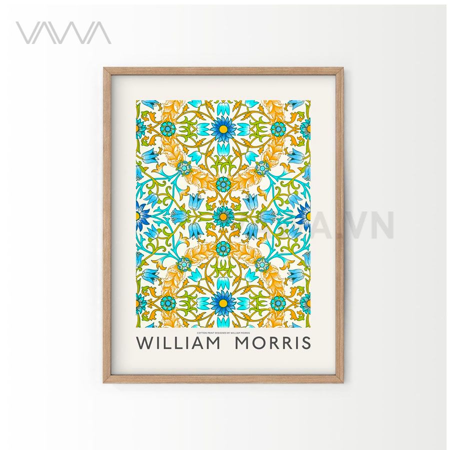  Tranh hoạ tiết cổ điển in hoa William Morris 