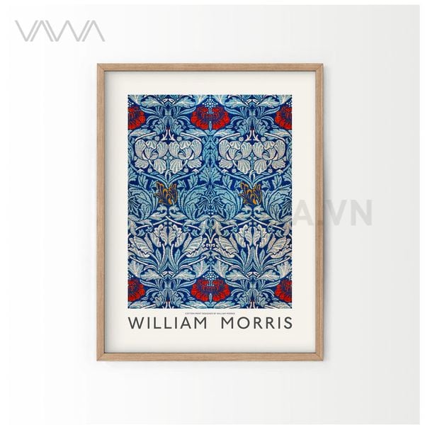 Tranh hoạ tiết cổ điển in hoa William Morris