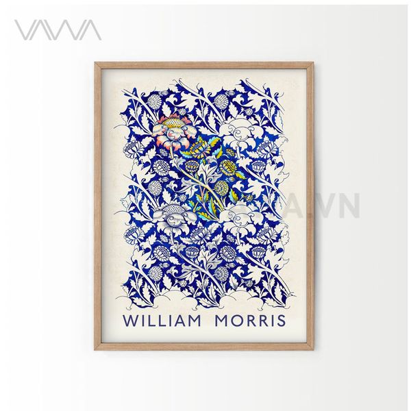 Tranh hoạ tiết cổ điển in hoa William Morris