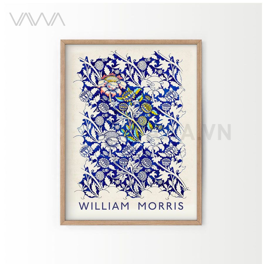  Tranh hoạ tiết cổ điển in hoa William Morris 