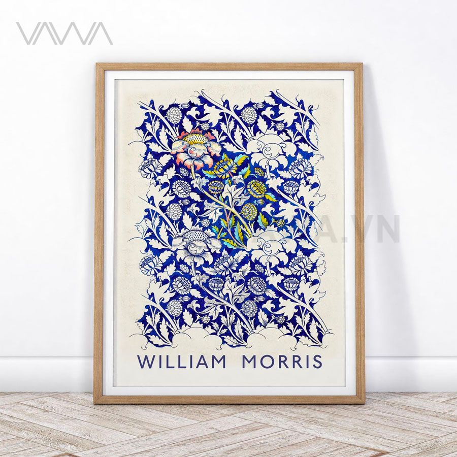  Tranh hoạ tiết cổ điển in hoa William Morris 