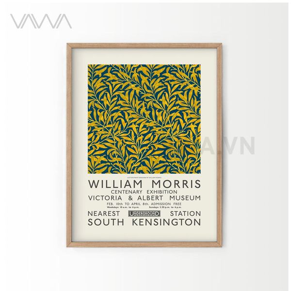 Tranh hoạ tiết cổ điển in hoa William Morris