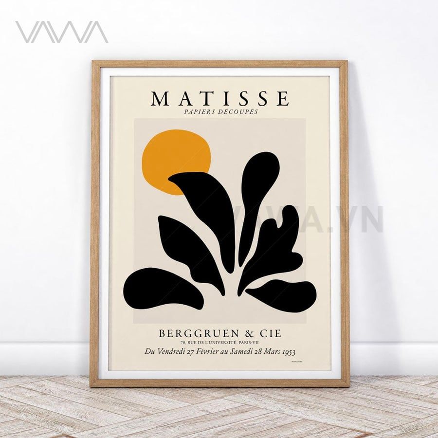  Tranh hoạ tiết cổ điển in hoa Matisse 