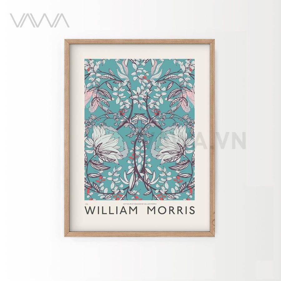  Tranh hoạ tiết cổ điển in hoa William Morris 