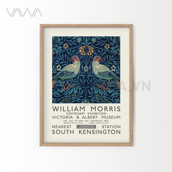 Tranh hoạ tiết cổ điển in hoa William Morris