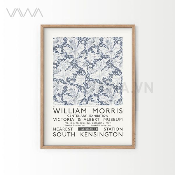  Tranh hoạ tiết cổ điển in hoa William Morris 