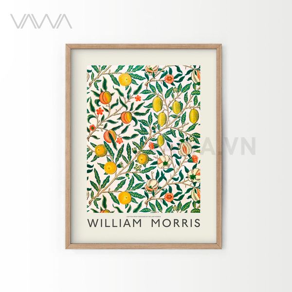 Tranh hoạ tiết cổ điển in hoa William Morris