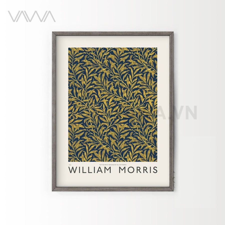  Tranh hoạ tiết cổ điển in hoa William Morris 