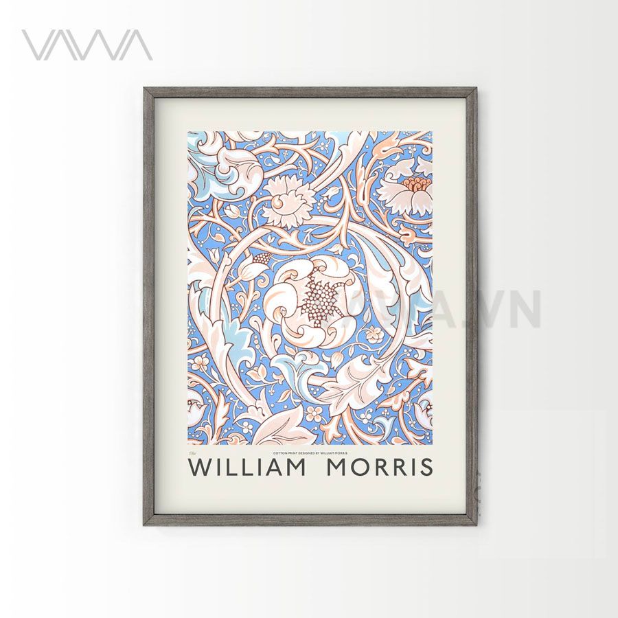  Tranh hoạ tiết cổ điển in hoa William Morris 