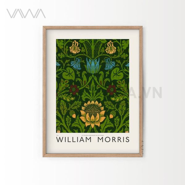 Tranh hoạ tiết cổ điển in hoa William Morris