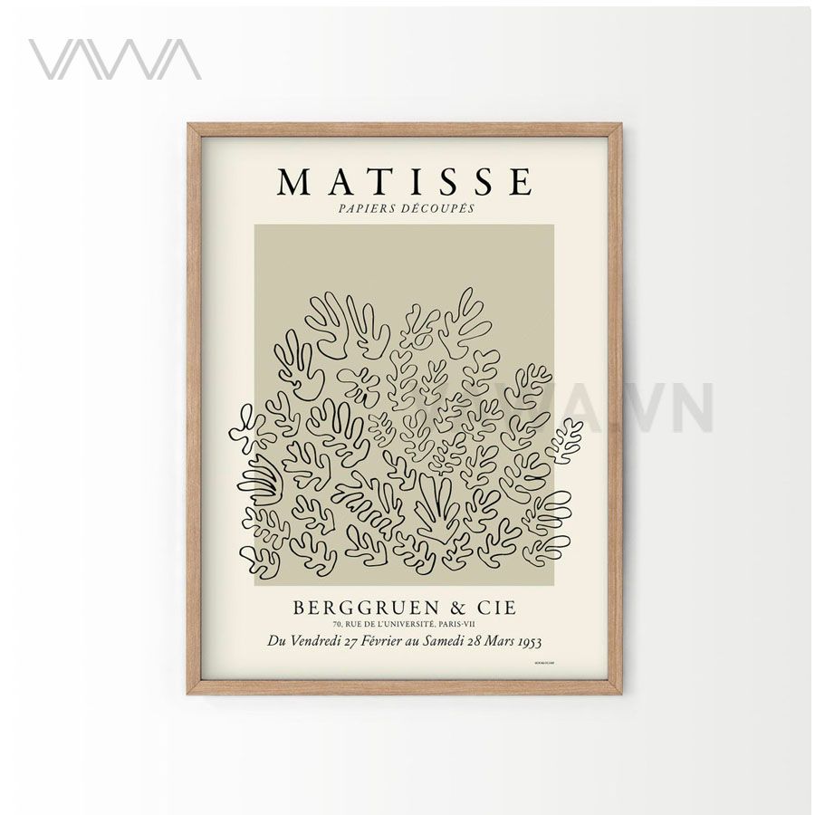  Tranh hoạ tiết cổ điển in hoa Matisse 